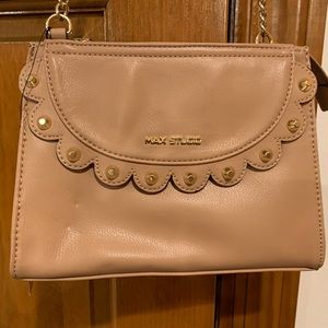 Max Studio Studded Purse. Tan color. Gold hardware. Really cute. NWT.